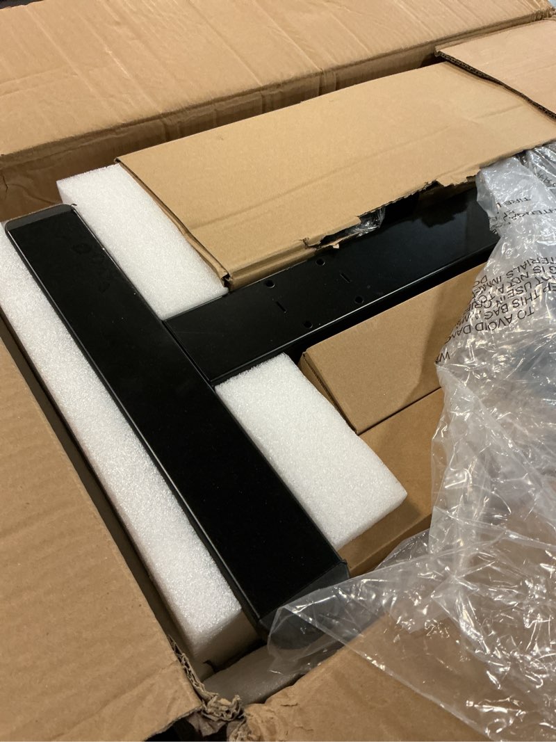 Condition photo showing Good Condition for Mobile Standing Desk, Height Adjustable Rolling Laptop Table, 90 Tiltable Overbed Bedside Table, Portable Desk with Wheels, Foldable Laptop Cart for Home Office, Rustic Brown