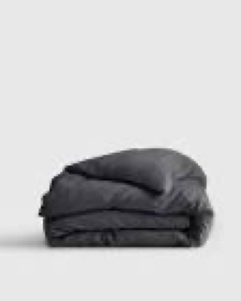 quince organic linen duvet cover of 1 piece gray twin 