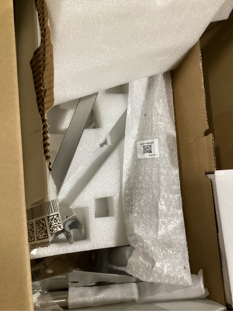 Condition photo showing New/Like New for Delta Modern 14 Series Square Rain Shower System Faucet Set, Rainfall Brushed Nickel Shower Head and Handle Set, Valve Trim Kit, 10 Inch, Spotshield Stainless 342701-SP