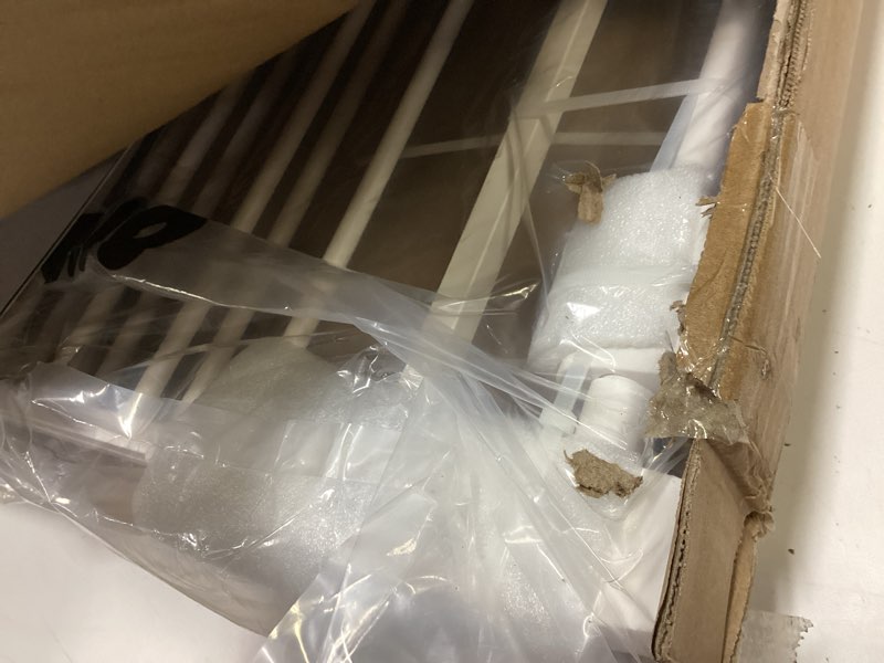 Condition photo showing Good Condition for babelio removable & no bottom bar baby gate, 29-43" hardware mounted (drill needed)| wide walk-thru| auto-close safety dog/pet gate for stairs & doorways (white, 29-43" w, 30" h) white 29-43" w, 30" h