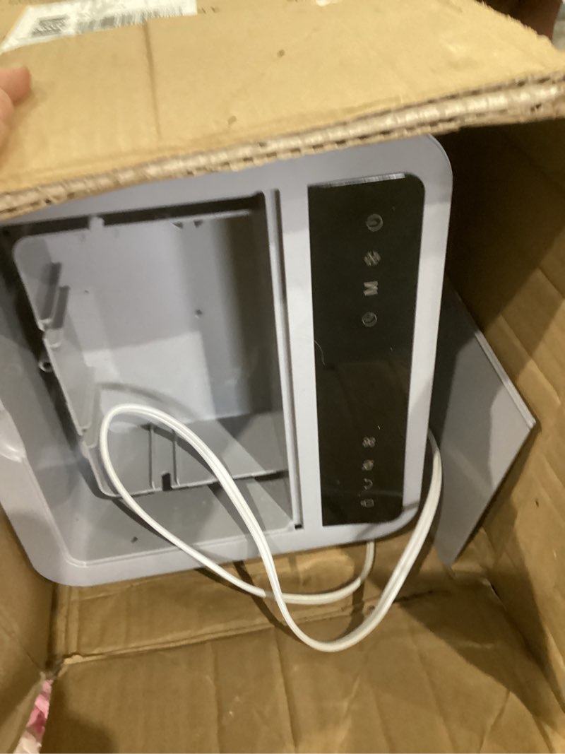 Condition photo showing As Is for evaporative air cooler with remote & timer, 2200+ cfm portable fan that blows cold air for large room, home office, bedroom - 2.1gal high-capacity tank, 3 modes, whisper quiet 30db & sleep mode