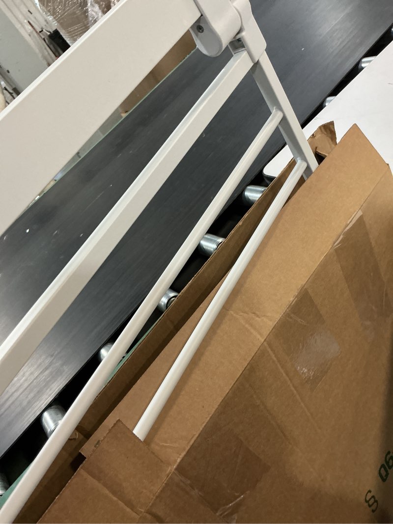 Condition photo showing As Is for regalo safety 38" baby gate for doorways & bottom of stairs, pressure mount design for babies, toddlers & pets, tested & safe for 30 years, american designed, american owned, white white 29-38.5"w x 30"h