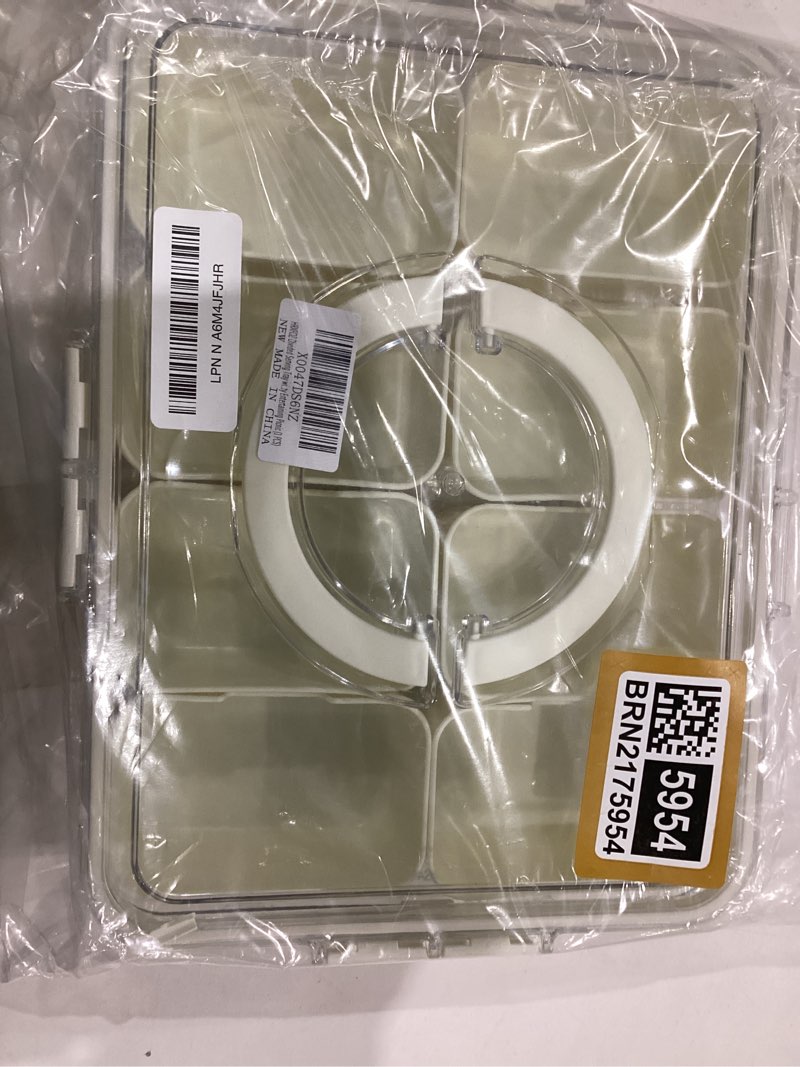 Condition photo showing New/Like New for Divided Serving Tray with Lid and Handle,8 Compartments Snacks Box,Snack Fruit and Veggie Tray,Portable Platter for Candy Fruits Nuts Snack Party Entertaining Picnic (1 PCS)