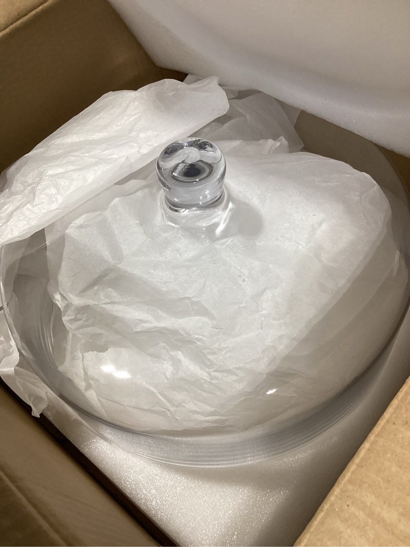 Condition photo showing Good Condition for galashield glass cake dome, cake cover lid for freshness and display | 12" diameter