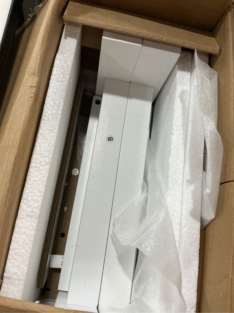 Condition photo showing Good Condition for VASAGLE Floor Storage Cabinet, Freestanding Storage Unit with 2 Adjustable Shelves, for Bathroom Living Room Dining Kitchen, 11.8 x 23.6 x 31.5 Inches, White UBCB60W 2 Door White