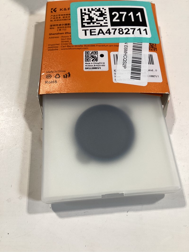 Condition photo showing Good Condition for k&f concept 40.5mm neutral density filter, 40.5mm slim variable fader nd filter adjustable nd2 to nd400 filter + cleaning cloth