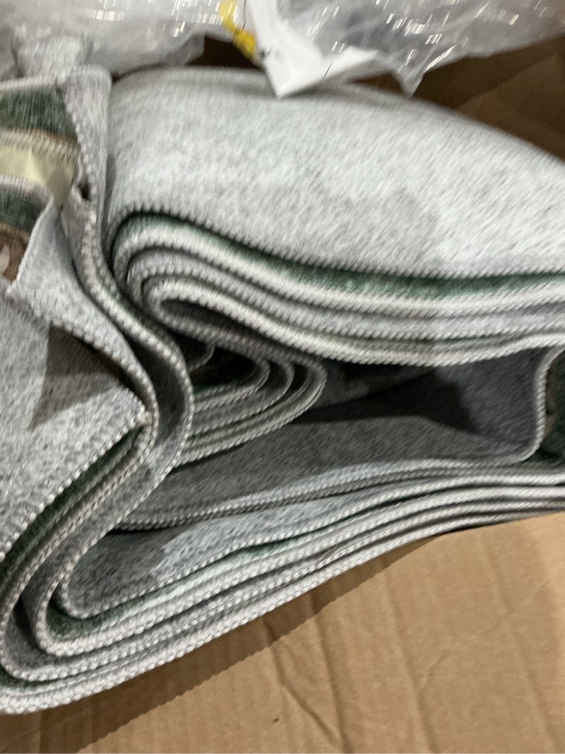 Condition photo showing Good Condition for 4x10 runner rug living room: vintage 10ft wide rugs with non-slip backing for dining room washable stain resistant bedroom carpet ultra soft floor mat for home office nursery room 4x10 green 4x10 green/teal
