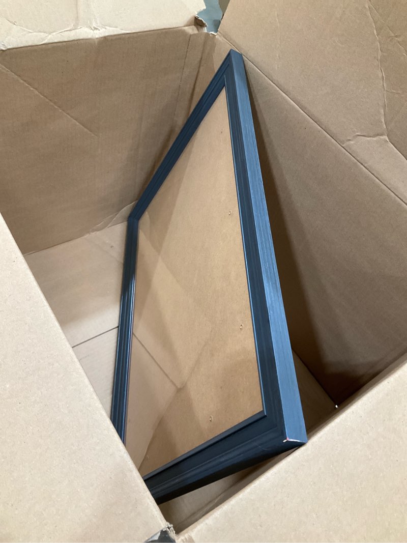 Condition photo showing Good Condition for 13x19 Picture Frame, High Definition Plexiglass for 13 x19 Picture frame with 11X17 mat, Vintage Picture Frame 13x19 Rustic Distressed Pattern, Wall Mount Display, Navy Blue 1Pack Navy Blue 13X19