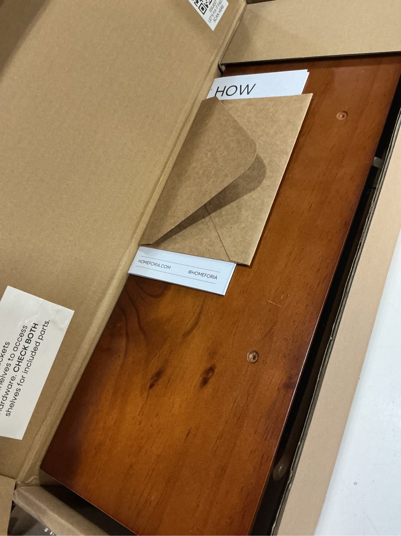 Condition photo showing Good Condition for Homeforia 18 inch Floating Shelf Oak, High End Solid Real Wood 18inch Long Floating Shelves for Wall Mounted, Honey Oak Wooden 18in Floating Shelves, Heavy Duty Bracket, 18 X 6.5 X 1.75 inch, Set of 2 Honey Oak 18 inch