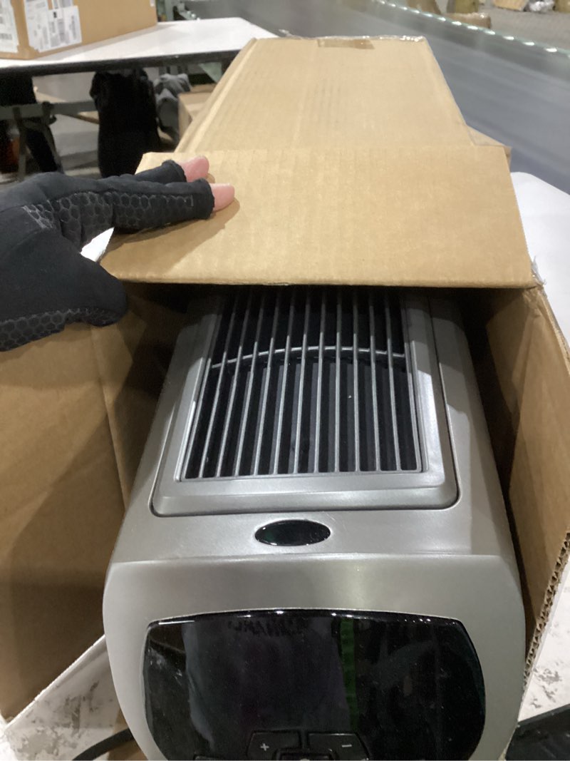Condition photo showing New/Like New for Lasko Oscillating Digital Ceramic Tower Heater for Home with Adjustable Thermostat, Timer and Remote Control, 23 Inches, 1500W, Silver, 755320 Silver Heater