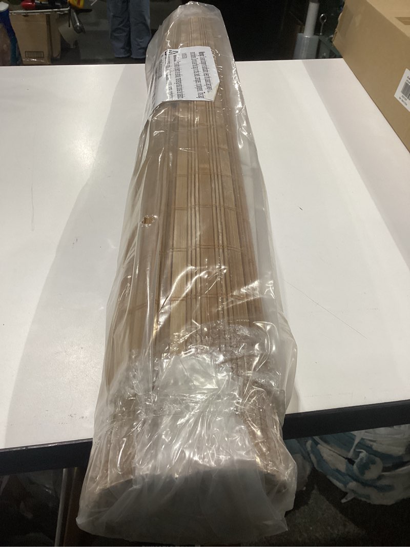 Condition photo showing New/Like New for lazblinds no tools no drill cordless bamboo roman shades, light filtering window treatment, roll up bamboo blinds for window 34'' w x 64'' h, whitewash b whitewash b 34'' w x 64'' h