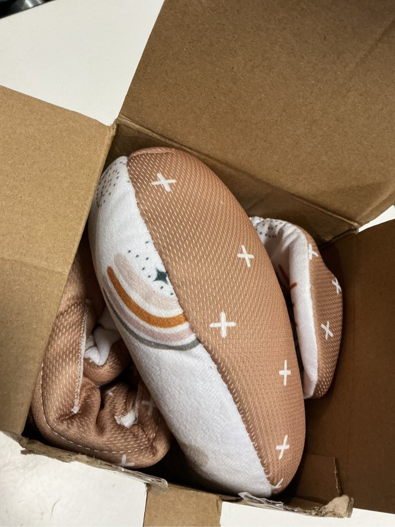 Condition photo showing Good Condition for infant insert compatible with 4moms mamaroo & graco swing and infant car seat, stroller, other baby swing, rocker, bouncer, bassinet newborn insert head & body support cushion, reversible design rainbow