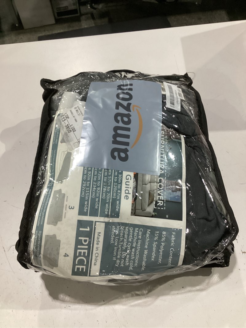 Condition photo showing Good Condition for znsayotx super stretch couch cover love seat sofa covers for living room dogs pet friendly furniture protector spandex loveseat slipcovers with anti slip foam sticks (dark grey, loveseat)