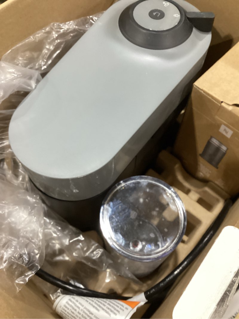 Condition photo showing As Is for Nespresso Vertuo Pop+ Coffee and Espresso Maker by Breville with Milk Frother, Dark Grey
