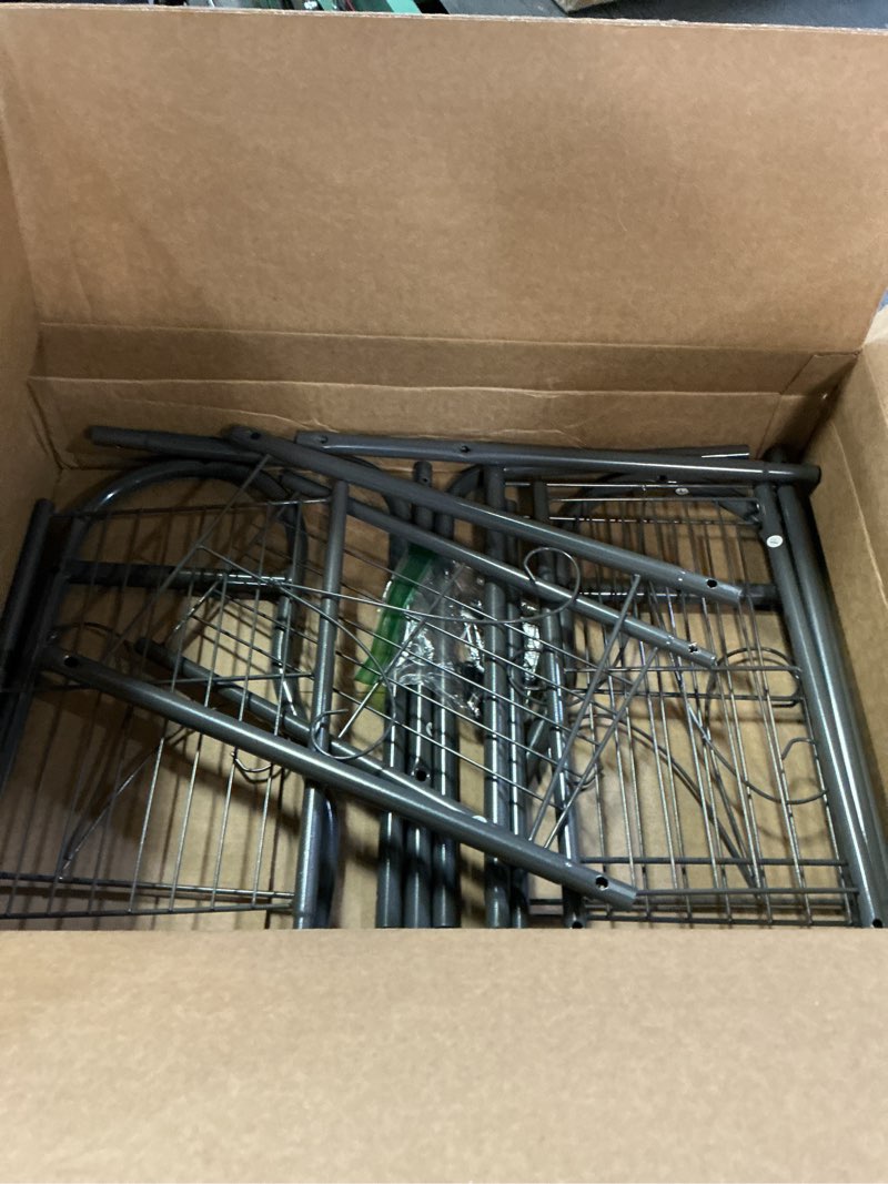 Condition photo showing As Is for SORCEDAS Plant Stand Indoor Outdoor Plant Shelf 3 Tier Metal Corner Flower Stand Multiple Holder for Patio Garden Balcony Living Room, Dark Grey 3 Tier-Dark Grey