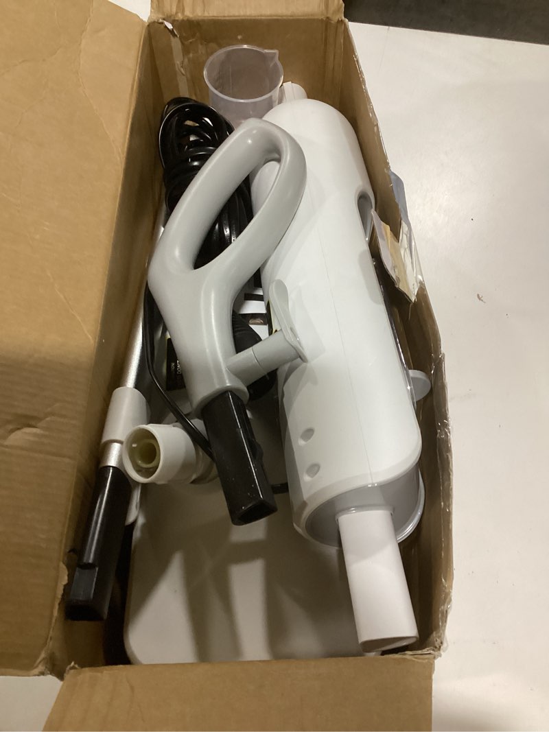 Condition photo showing As Is for Steam Mop All-in-one Multi-Functional Powerful Steam Cleaner, Handheld Detachable Floor Steamer with 2 Steam Level, 380ML Water Tank & 23FT Power Cord for Floor Cleaning, Bathroom,Clothes & Furniture White