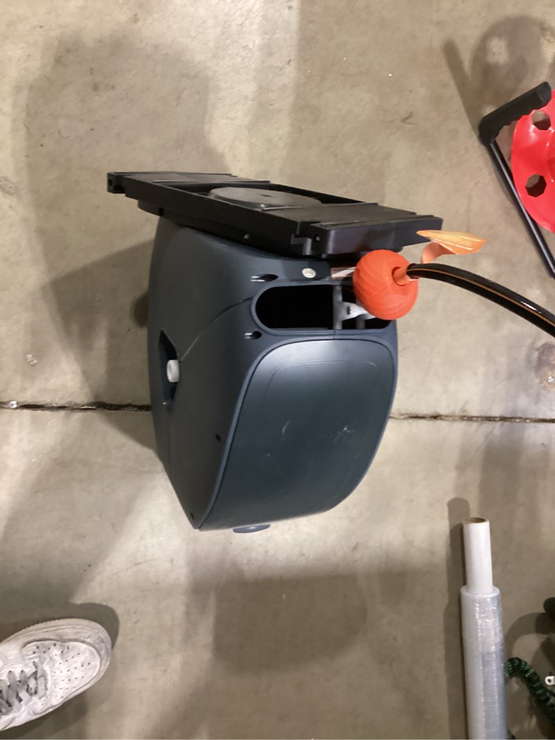 Condition photo showing As Is for giraffe tools plastic 65-ft stand hose reel