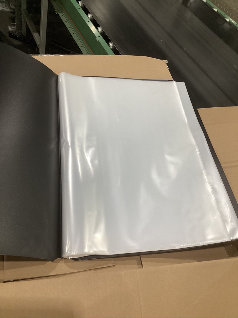 Condition photo showing Good Condition for (lock is broken)jjring 16x22 art portfolio folder for diamond painting, 40-pocket portfolio binder featuring clear plastic sleeves, display book with handle for artwork and document storage, black