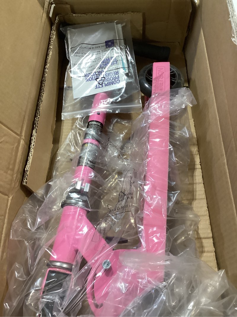 Condition photo showing Good Condition for jetson jupiter kids 2-wheel light-up kick scooter, led lights on handlebar, stem, wheels & deck, adjustable handlebar, rear brake, easy-folding mechanism, ages 5+ highlight pink