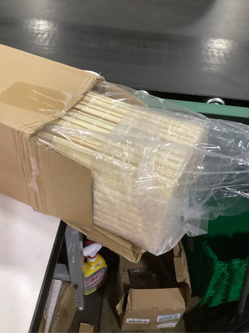 Condition photo showing New/Like New for LazBlinds No Tools No Drill Cordless Bamboo Roman Shades, Privacy Window Treatment, Roll Up Bamboo Blinds for Windows 39'' W x 64'' H, Natural Privacy-natural 39" W x 64" H