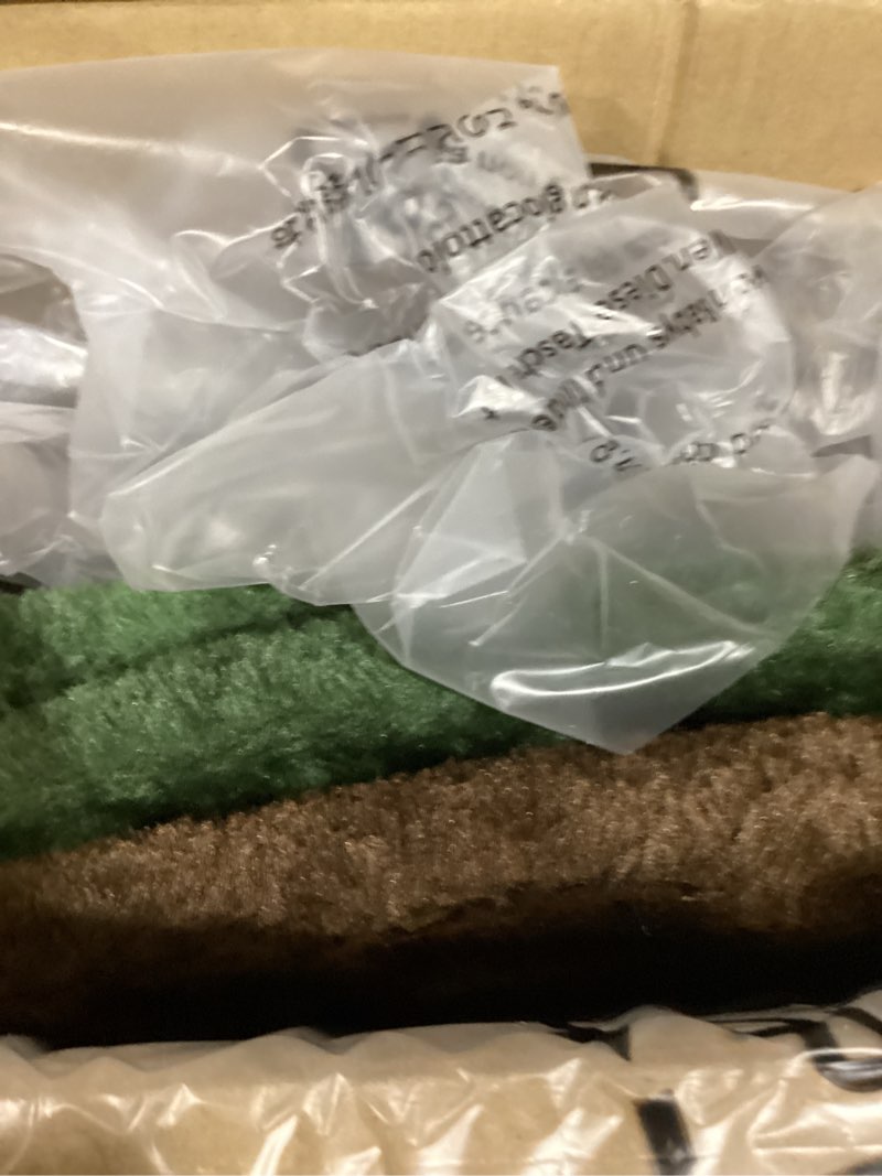 Condition photo showing As Is for 53" Large Christmas Cat Tree Tower: Indoor Green Heavy Duty Cat Condo House with Scratching Post & Toys for Xmas Decorations