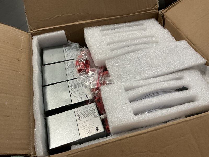 Condition photo showing As Is for 20 Pack 7 Inch 3CCT Ultra-Thin LED Recessed Light with Junction Box, 3000K/4500K/6000K Selectable, 18W Eqv 125W, Dimmable Canless Downlight, 1600LM High Brightness