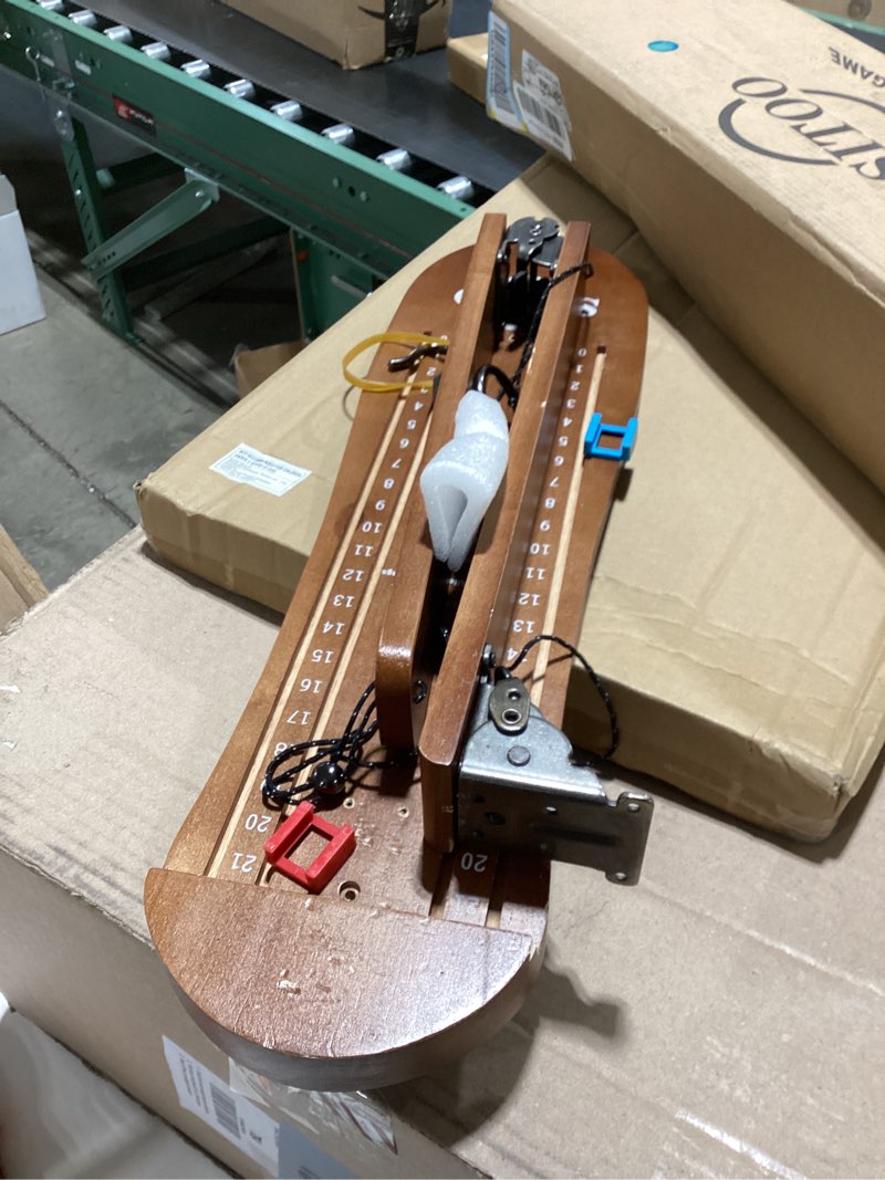 Ring Toss Game for Adults, Outdoors Games, Hook and Ring Game with Foldable Arm (Walnut)