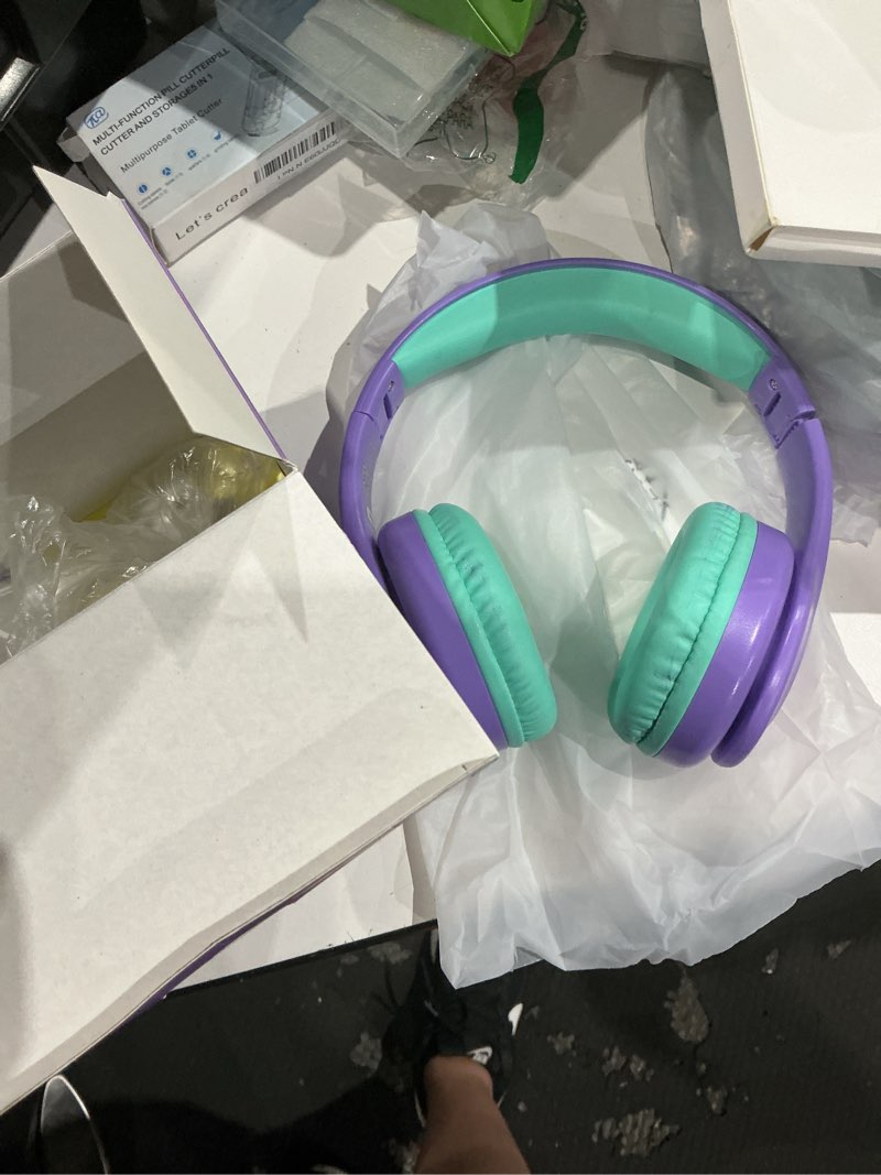 Condition photo showing Good Condition for joyspark kids bluetooth headphones, lightweight wireless headphones for kids, 85/94db volume limited, 60 hours playtime, bluetooth 5.3, over-ear toddler headsets with built-in mic-purple