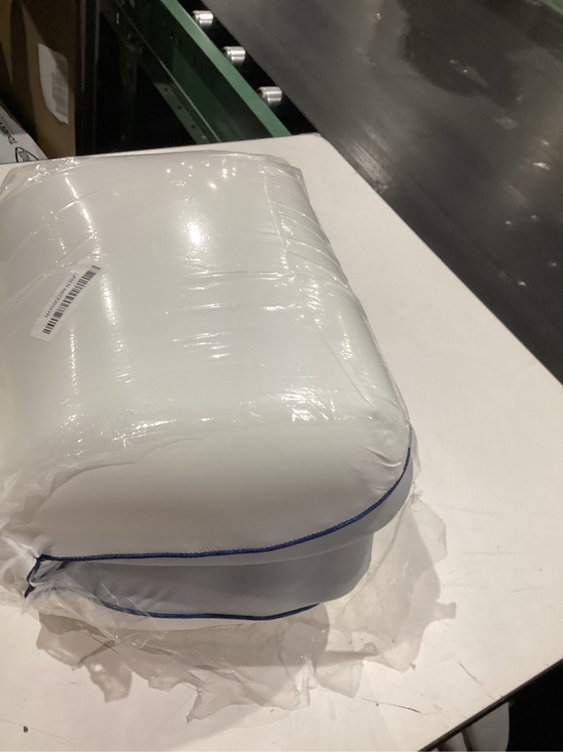 Condition photo showing Good Condition for cervical neck pillow for neck & shoulder support, adjustable memory foam pillow with customizable height and firmness, ergonomic pillow for side, back?stomach and combination sleepers white