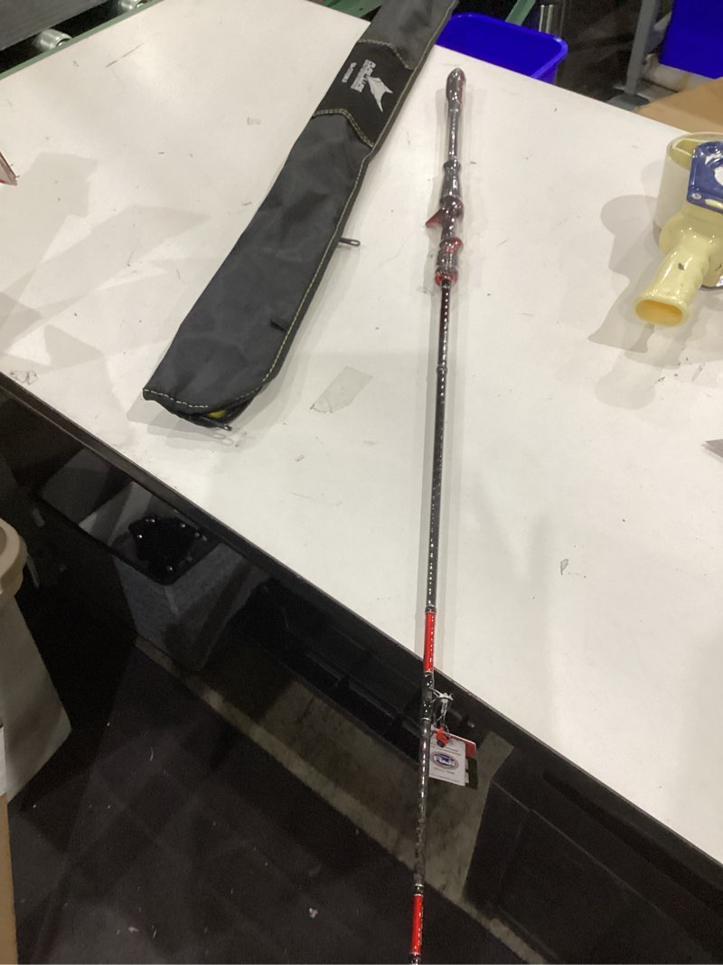 Condition photo showing Good Condition for similar purelure fishing rod telescopic, carbon fiber spinning casting travel rod, spare solid carbon tip, 3a cork handle, abs metal reel seat, floating guide ultralight portable fishing pole cast: 5'1'' - ultra light - moderate fast - red
