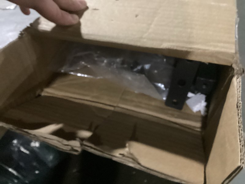 Condition photo showing As Is for GRLEAF 90" Sofa Table with Built-in Power Strip (4 AC Outlets & 4 USB Ports) – 4.9ft Power Cord, Metal Frame, Easy Assembly, Long Couch Table Behind Sofa, Living Room and Home Office | Rustic Brown Rustic Brown 90in