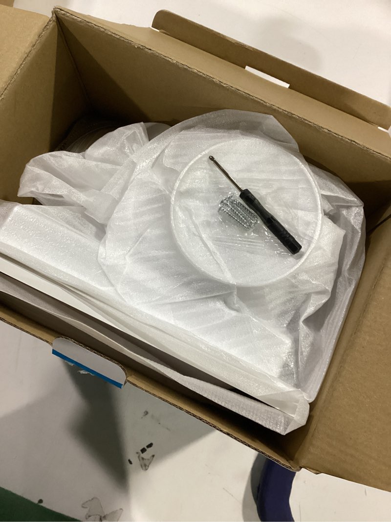 Condition photo showing Good Condition for FEITON Square Bathroom Exhaust Fan with LED Light, Adjustable Color Temperature(3000K/4500K/6000K), 110 CFM 30W 4 Inch Duct, 110-220V 1.0 Sones Quiet Bathroom Ventilation Fan Light Combo Ceiling Mount 110CFM with Adjustable Light