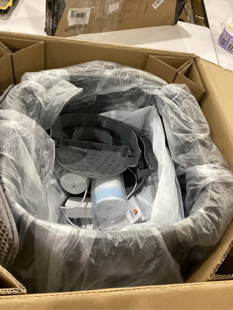 Condition photo showing New/Like New for gimars open top design self cleaning litter box, automatic cat litter box for multiple cats & senior cats, app control with safety sensors, low odor, includes trash bags & litter mat gray