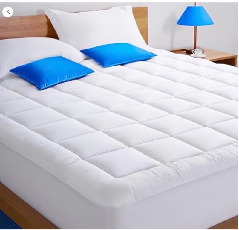 Niagara Cooling King Mattress Topper - Pillow Top Mattress Cover Quilted Fitted Cooling Topper for Back Pain Deep Pocket Fits 20 Inches (76x80 Inches)