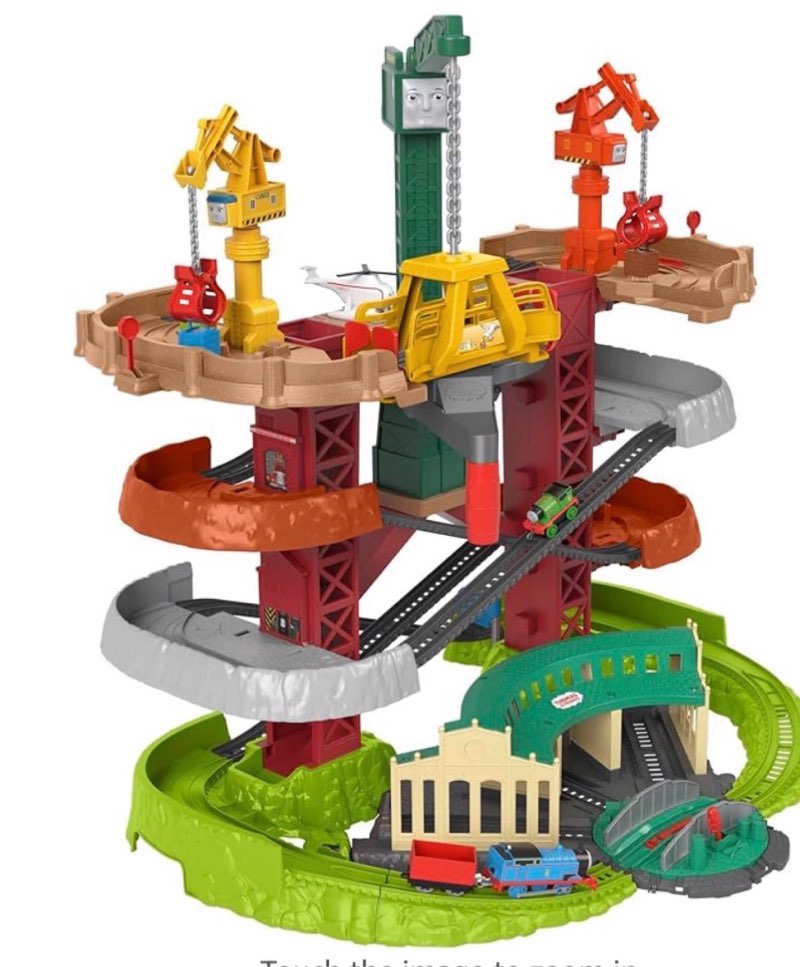 Thomas & Friends Trains & Cranes Super Tower, motorized train and track set for preschool kids ages 3 years and up (Amazon Exclusive)