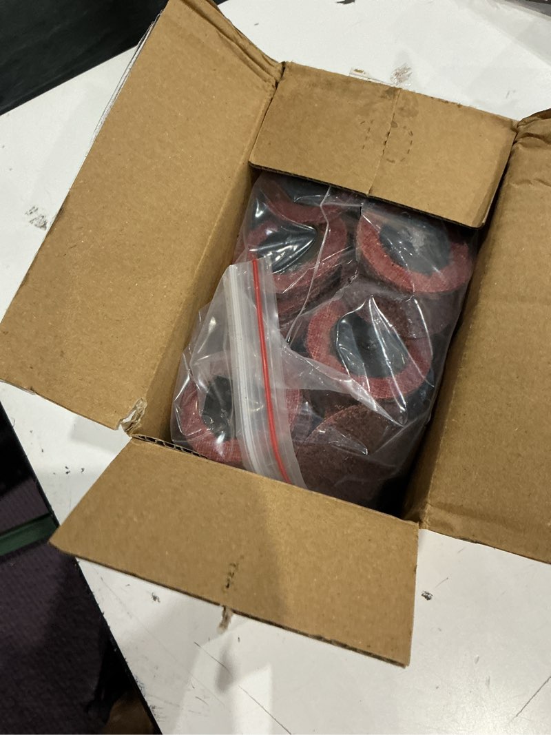 Condition photo showing Good Condition for kimllier 50pcs 2 inch maroon quick change surface prep conditioning discs | r-type medium disc, for cleaning, finishing and deburring on metals