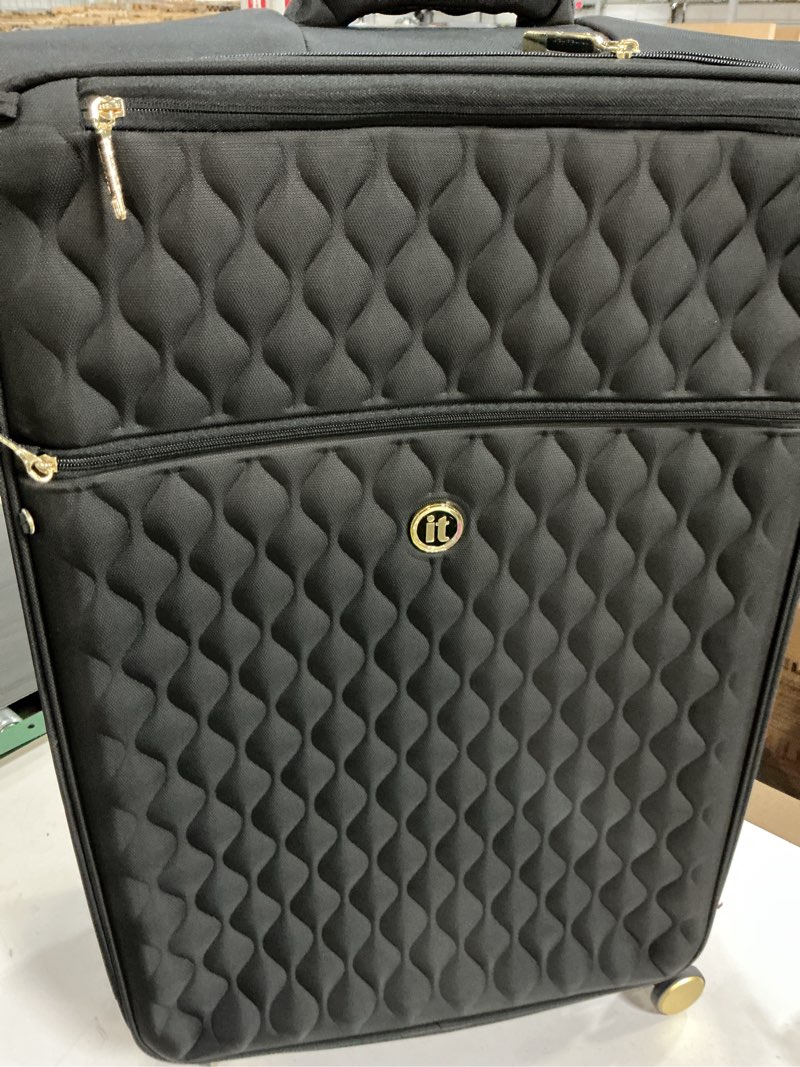 Condition photo showing Good Condition for It Luggage Glimmering 32" Softside Checked 8 Wheel Expandable Spinner, Black Large Black