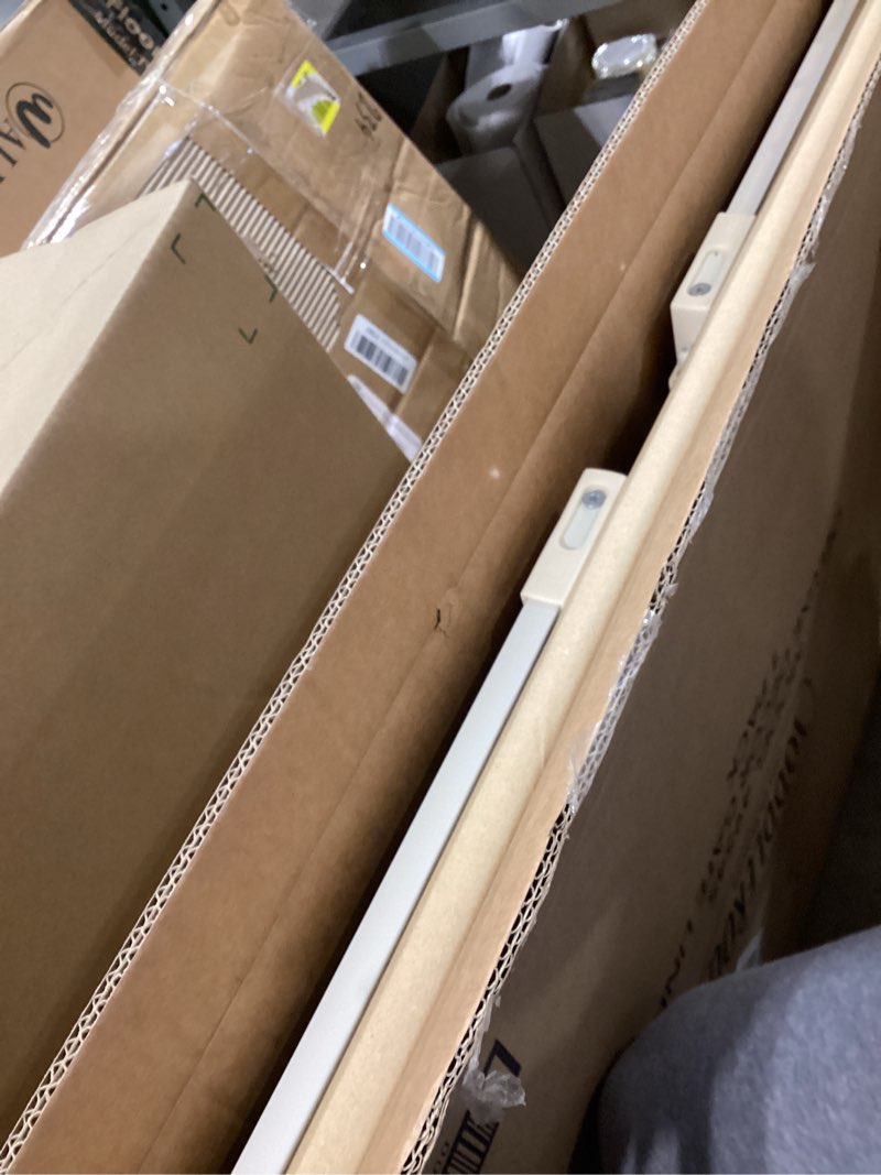 Condition photo showing Good Condition for toddleroo by north states - deluxe décor safety gate: extra wide baby gate - adjustable 38.3 to 72 inches w - 30 inches t - taupe - metal - warm white baby gate 72" wide warm white