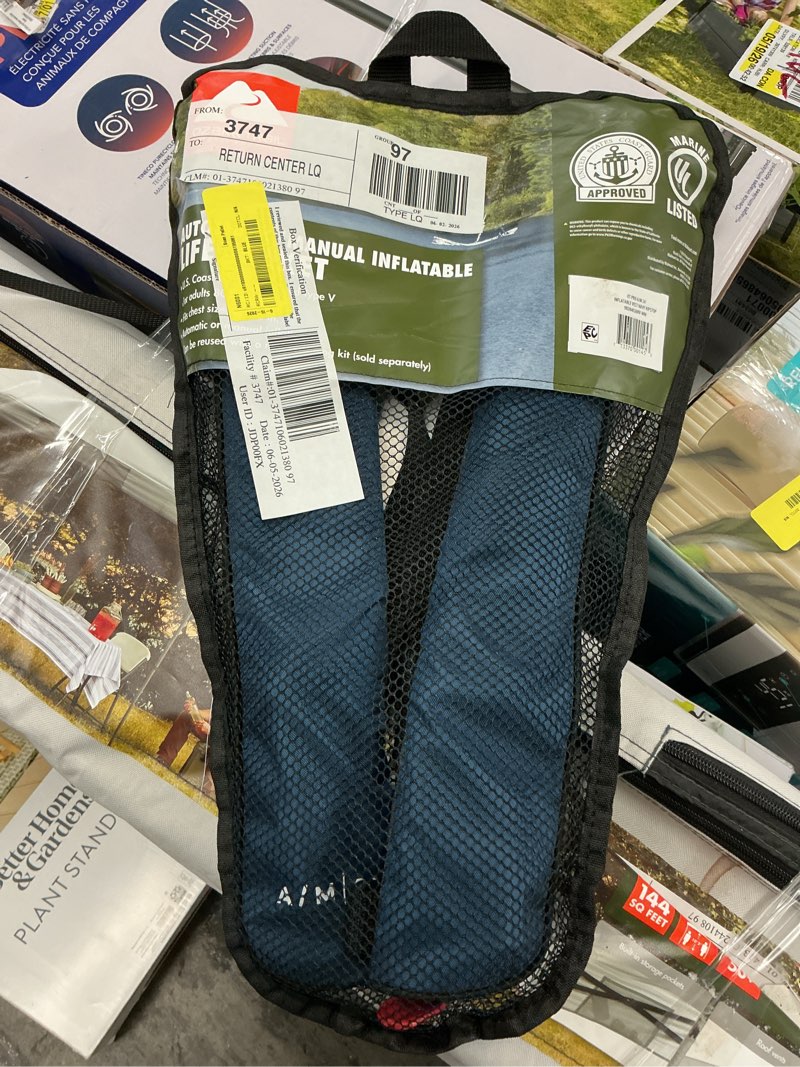Condition photo showing As Is for ozark trail pro a/m 24 unisex inflatable life vest