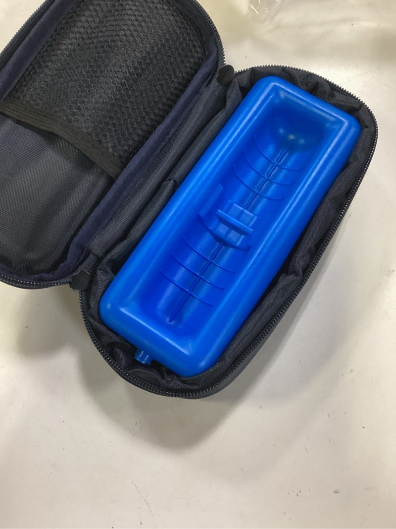 Condition photo showing Good Condition for YOUSHARES Insulin Vials Cooler Travel Case - TSA Approved Diabetic Medication Vial Cooling Bag with Protective Ice Brick, Refrigerated Diabetes Supplies Organizer, Small Bottle Carrying Storage 01_navy Blue