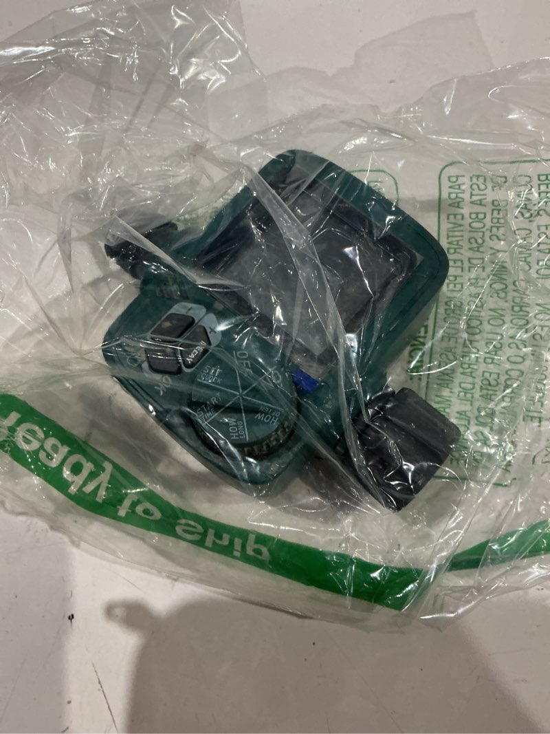 Condition photo showing As Is for sprinkler timer: programmable hose timer with rain delay/manual/automatic watering system, water timers for garden hose, digital drip irrigation for yard lawn outdoor?1 outlet?