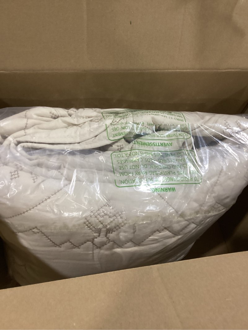 Condition photo showing Good Condition for WDCOZY Christmas Queen Size Quilt Bedding Sets with Pillow Shams, Beige Lightweight Soft Bedspread Coverlet, Thin Comforter Bed Cover, All Season, 3 Pieces, 90x90 inches Beige Queen