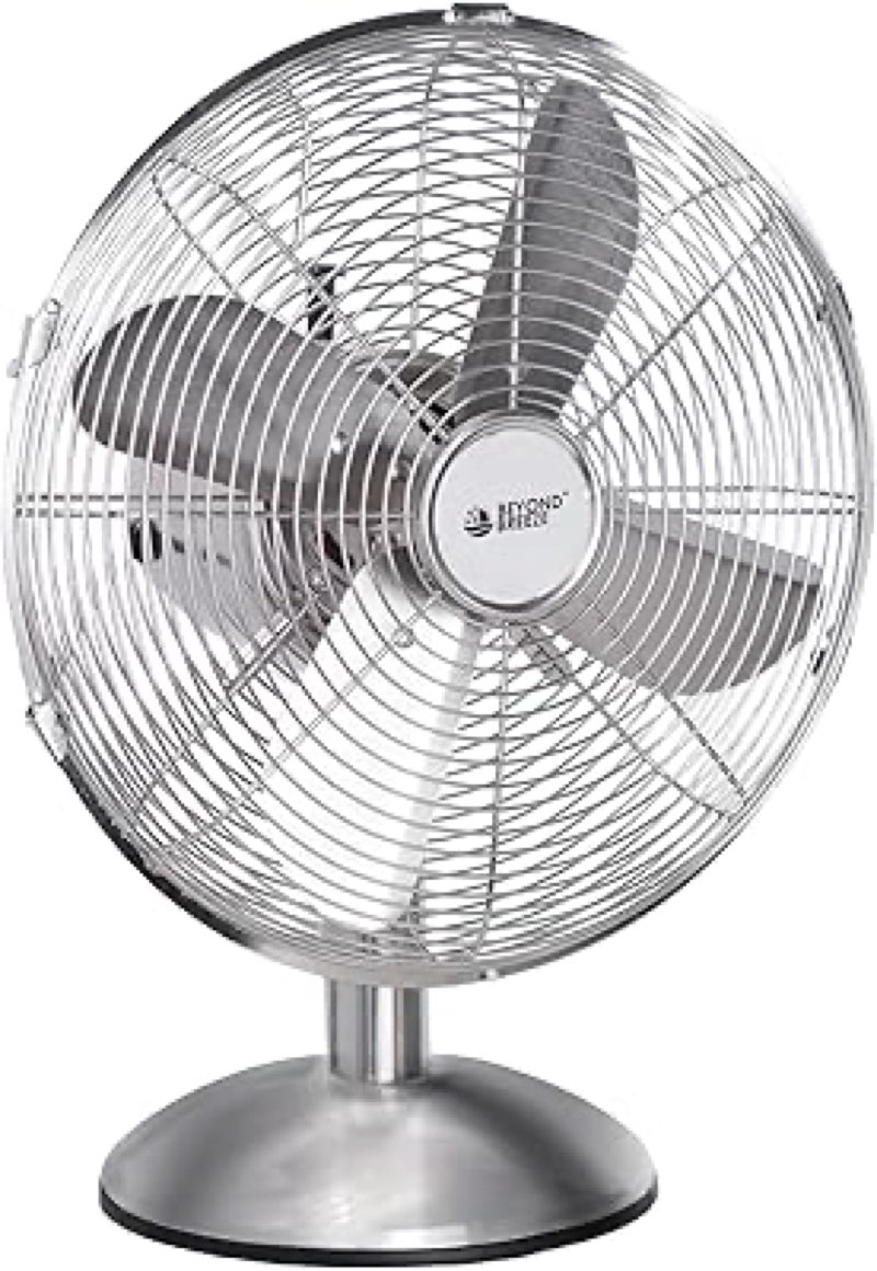  12 inch all metal retro oscillating table fan, desk ecuador 