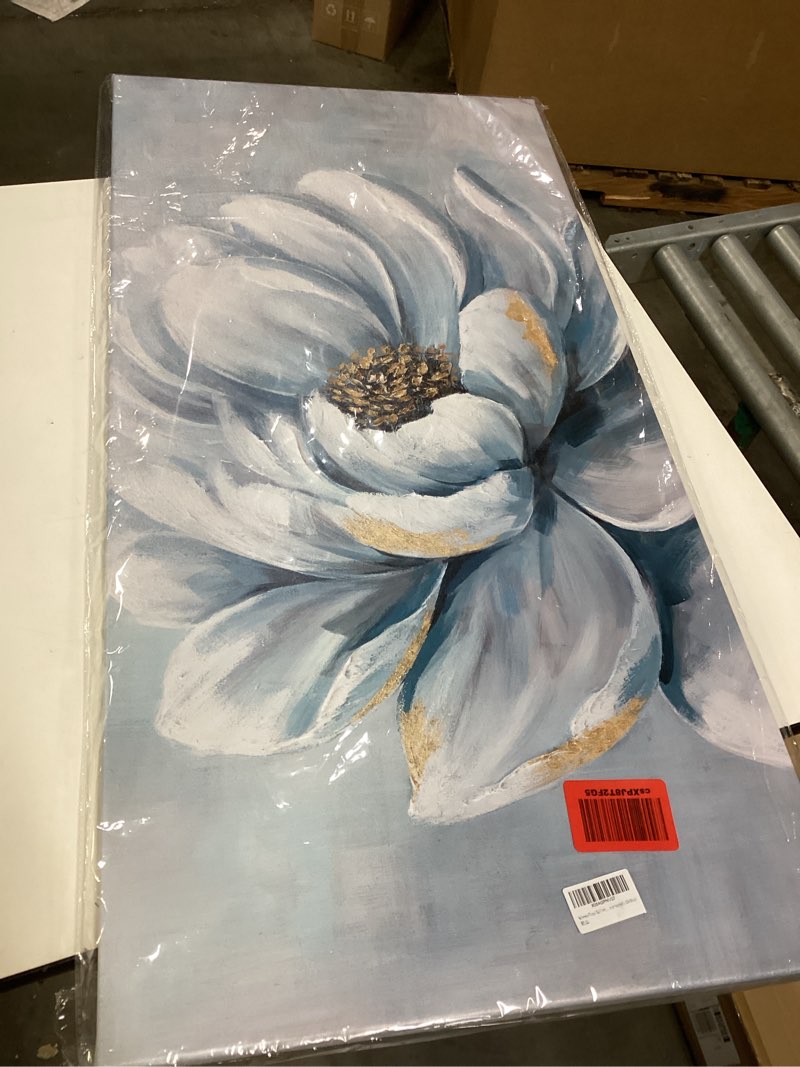 Belmrxne Floral Wall Art Blue and White Wall Decor Modern funky Canvas Painting Minimalist Artwork f