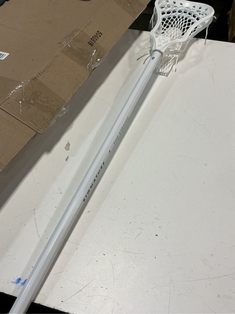 Condition photo showing Good Condition for 28”,signature starter stick - 28\" the best starter stick for kids - pro strung pocket, lightweight plastic shaft, play ready lacrosse stick, for entry level first time player 19.5”