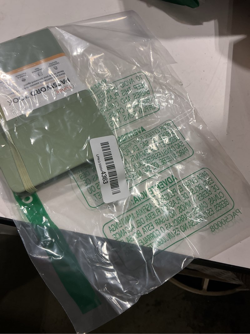 Condition photo showing Good Condition for sunee password keeper book with colorful alphabetical tabs, small pocket password book for internet website address login, gifts for home and office, 4''x 6''- sage green sage green small (4.0 x 6.2 inch)