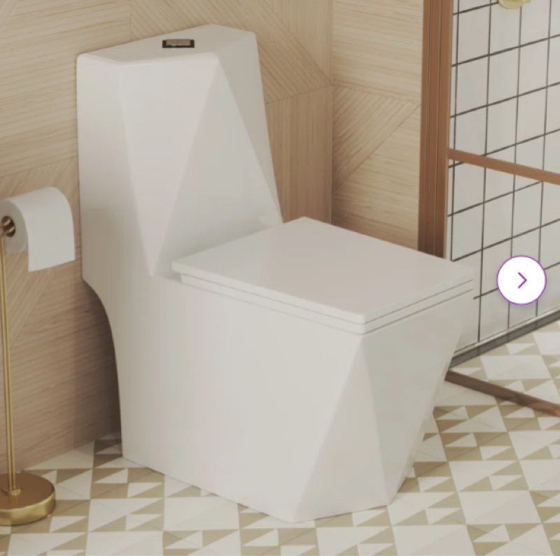 SM-1T290 Brusque One-Piece Square Toilet Dual-Flush 1.1/1.6 gpf (incomplete, missing tank lid)