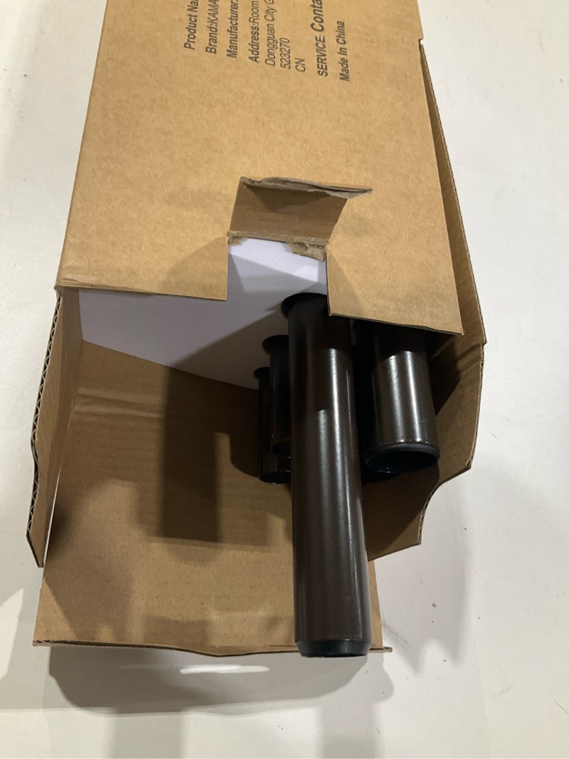 Condition photo showing Good Condition for kamanina double curtain rod 48 to 72 inches (4-6 feet) antique bronze curtain rods for windows, 7/8 inch telescoping heavy duty drapery rods with decorative twisted cage finials antique bronze 48-72"