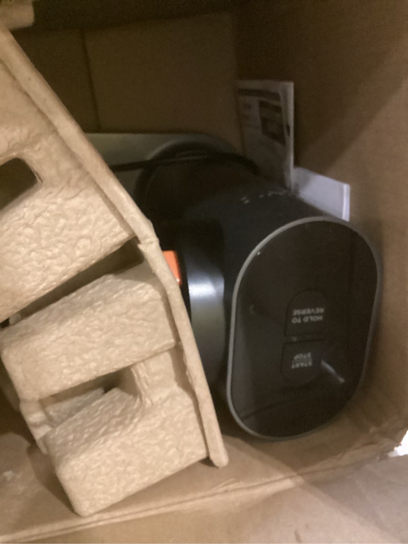 Condition photo showing As Is for ninja neverclog cold press juicer, powerful slow juicer with total pulp control, countertop, electric, 2 pulp functions, dishwasher safe, 2nd generation, charcoal, jc151