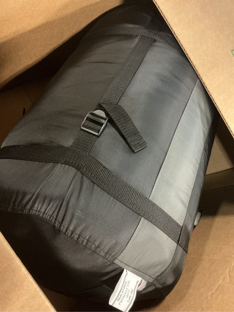 Condition photo showing Good Condition for teton celsius xxl sleeping bag, cold weather sleeping bags for adults and kids, camping made easy and warm. compression sack included, 35f, 25f, 0f, 20f degree grey (left zip) xxl -25f